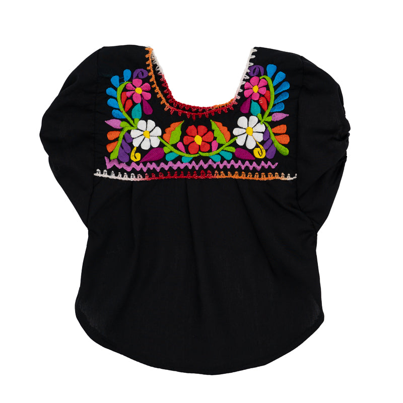 Embroidered black dog blouse, featuring intricate designs for a touch of elegance in your pet's wardrobe.