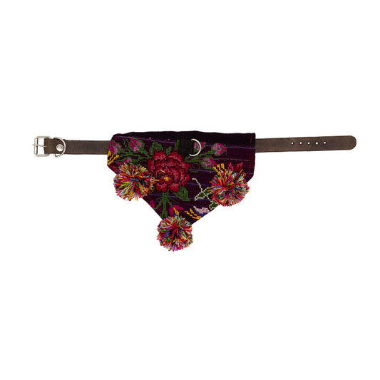dog bandana with leather collar