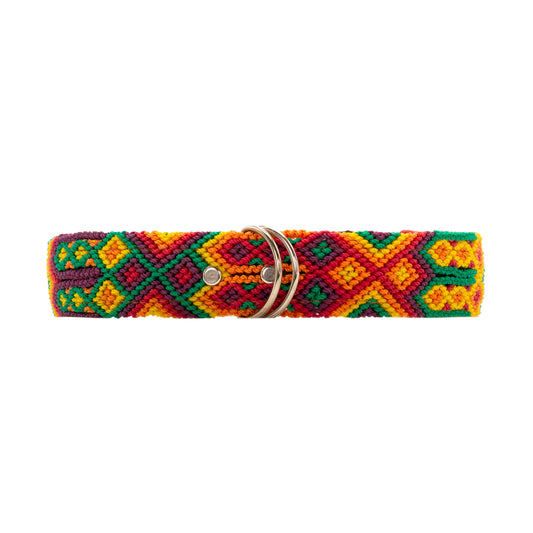 Artisan-made dog collar with a touch of bohemian flair