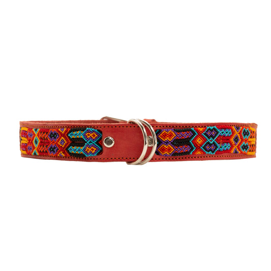 Paw-dorable leather collar for your fur baby, infused with Mexican flair