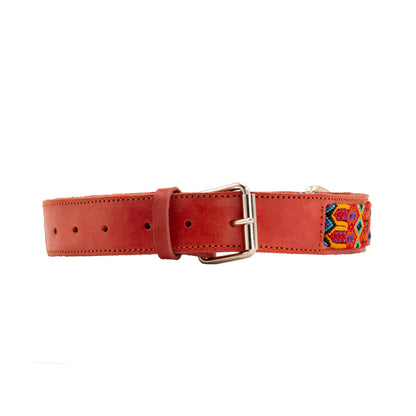 Paw-dorable leather collar for your fur baby, infused with Mexican flair
