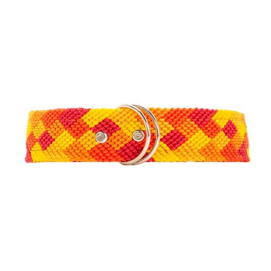 Artisan-made collar for dogs with a modern twist on traditional weaving