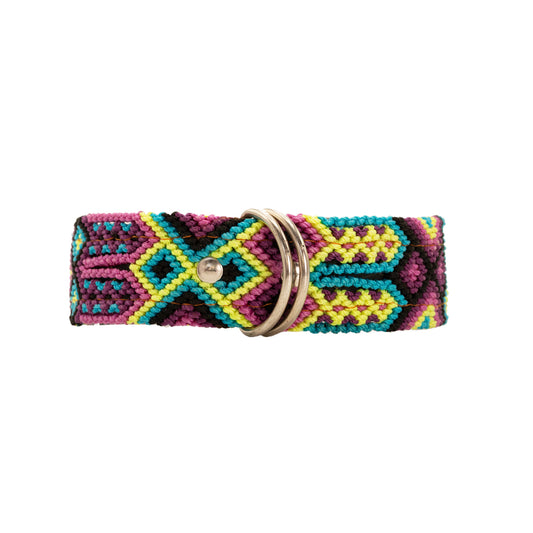 Unique handwoven dog collar with personalized flair