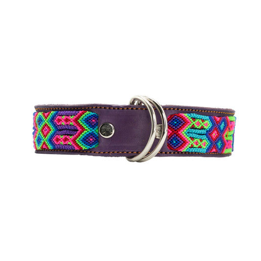 Traditional Mexican-inspired design on a custom pet collar