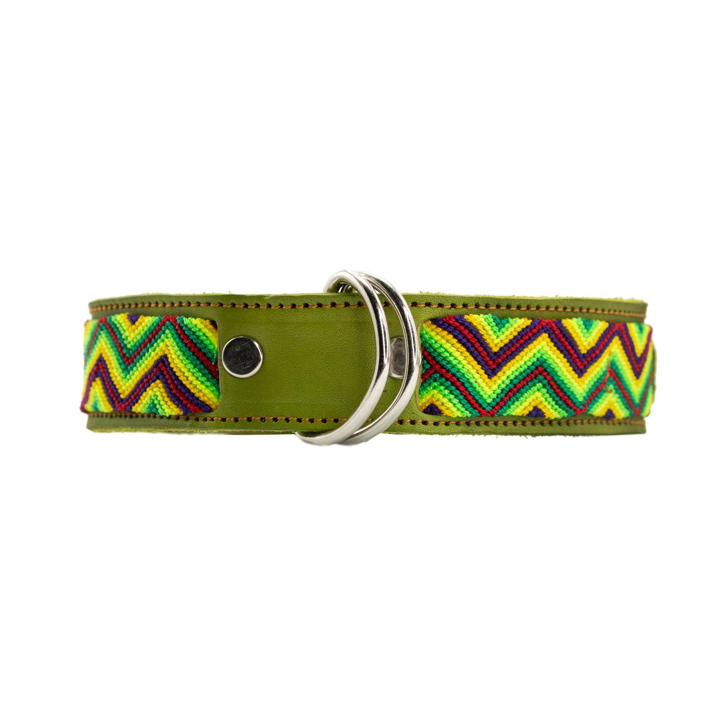Colorful and stylish leather collar for pets with unique detailing