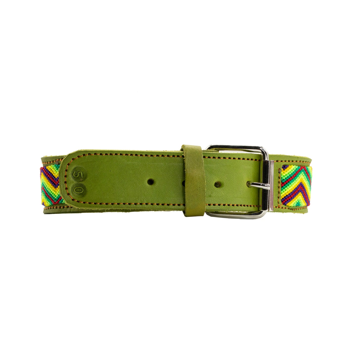 Colorful and stylish leather collar for pets with unique detailing