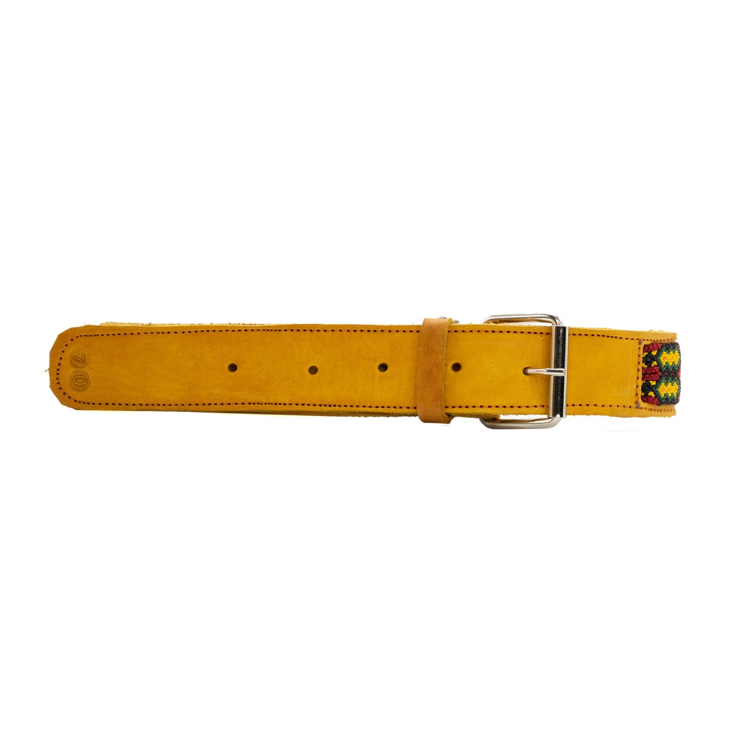 Vibrant silk thread weaving adds a touch of elegance to this pet collar