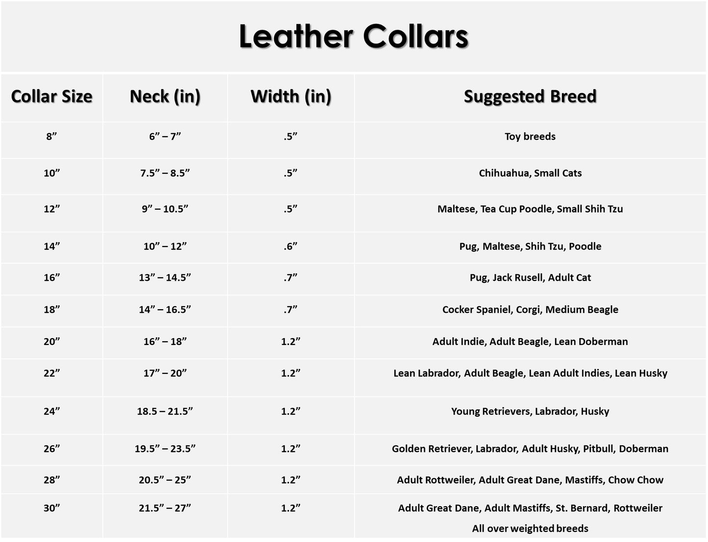 Leather Collar 20"