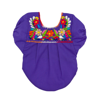 Embroidered dark blue dog blouse, featuring intricate designs for a touch of elegance in your pet's wardrobe.