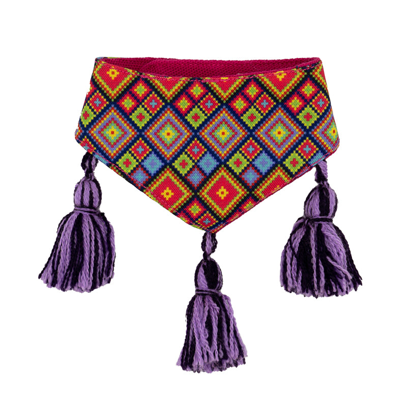 Colorful dog bandana, a whimsical touch for your furry friend.
