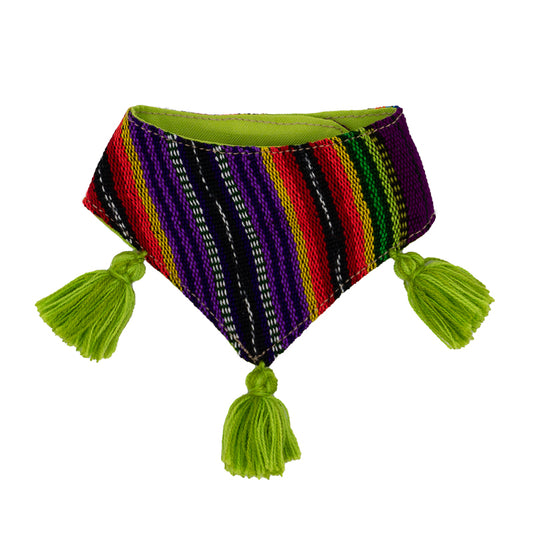 Charming dog bandana with a colorful twist, perfect for any occasion.