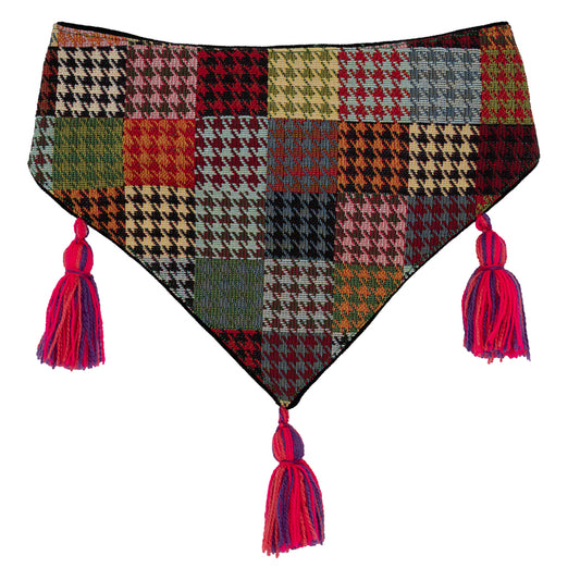 Funky dog bandana, adding a pop of color to your pet's ensemble.