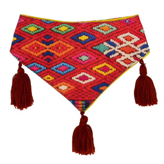 Rainbow-themed dog bandana, a cheerful accessory for your pet