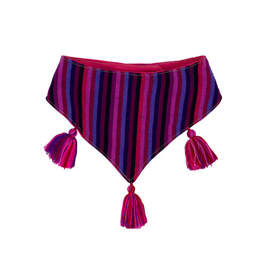Chic dog bandana with a vibrant and trendy color palette.