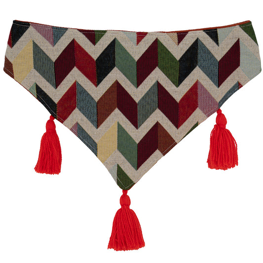 Colorful canine accessory, a vibrant dog bandana with eye-catching colors.