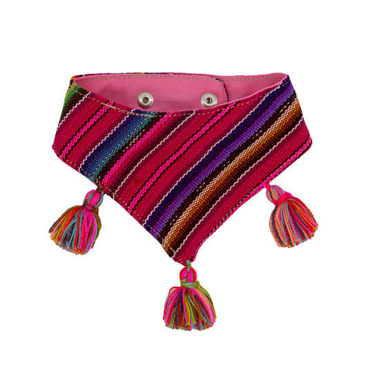 Radiant dog bandana, adding a splash of pink to your pet's look
