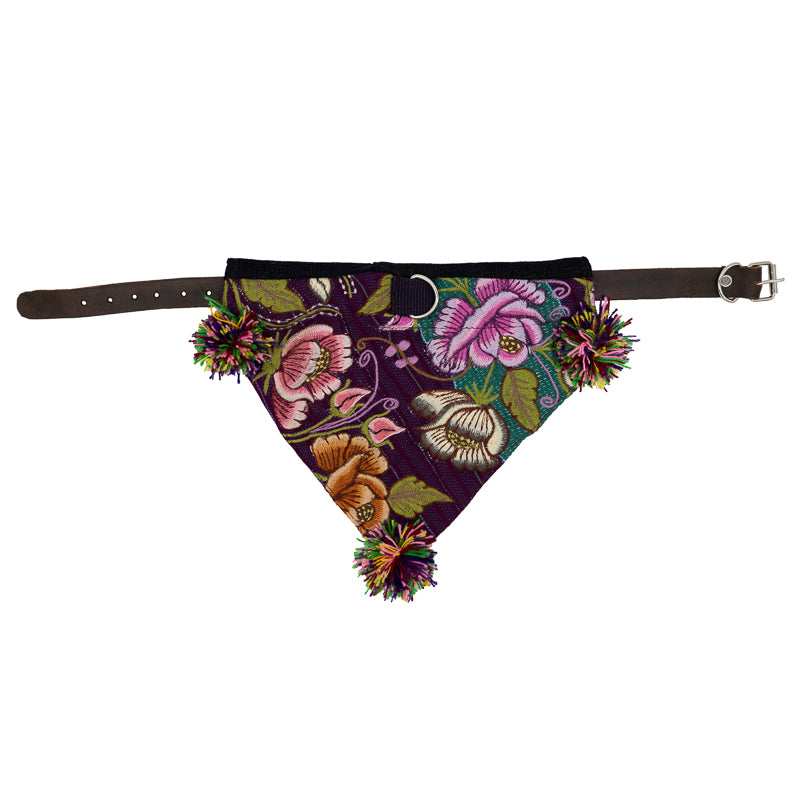Dynamic dog bandana, showcasing an energetic array of hues.