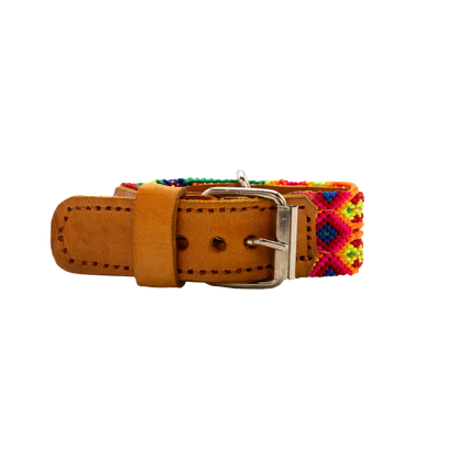 Handwoven dog collar designed to withstand the rigors of outdoor play