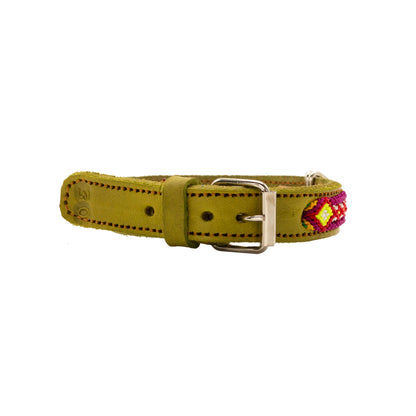 Eye-catching artisanal collar for pets with bespoke handwoven patterns