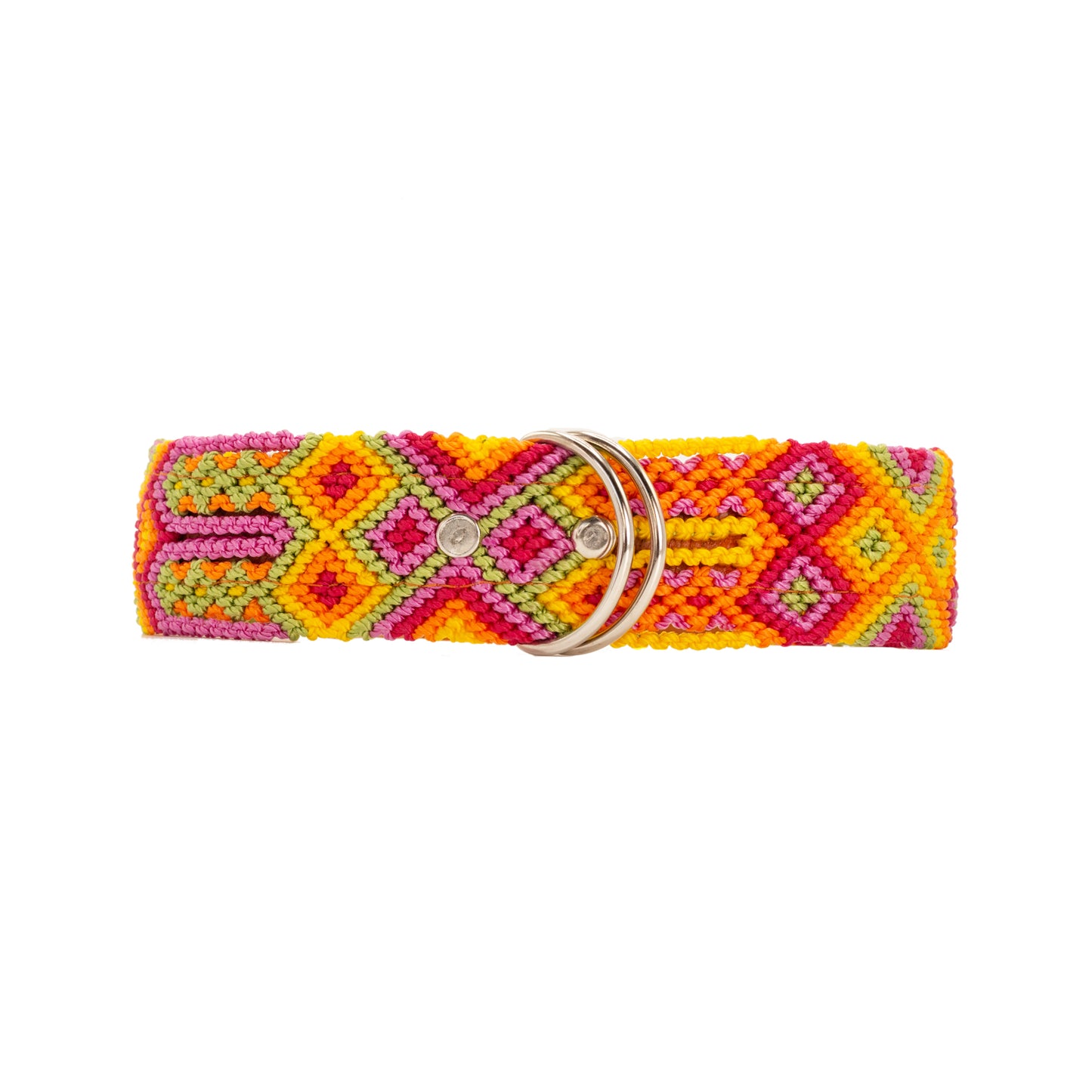 Handwoven dog collar featuring intricate knotwork