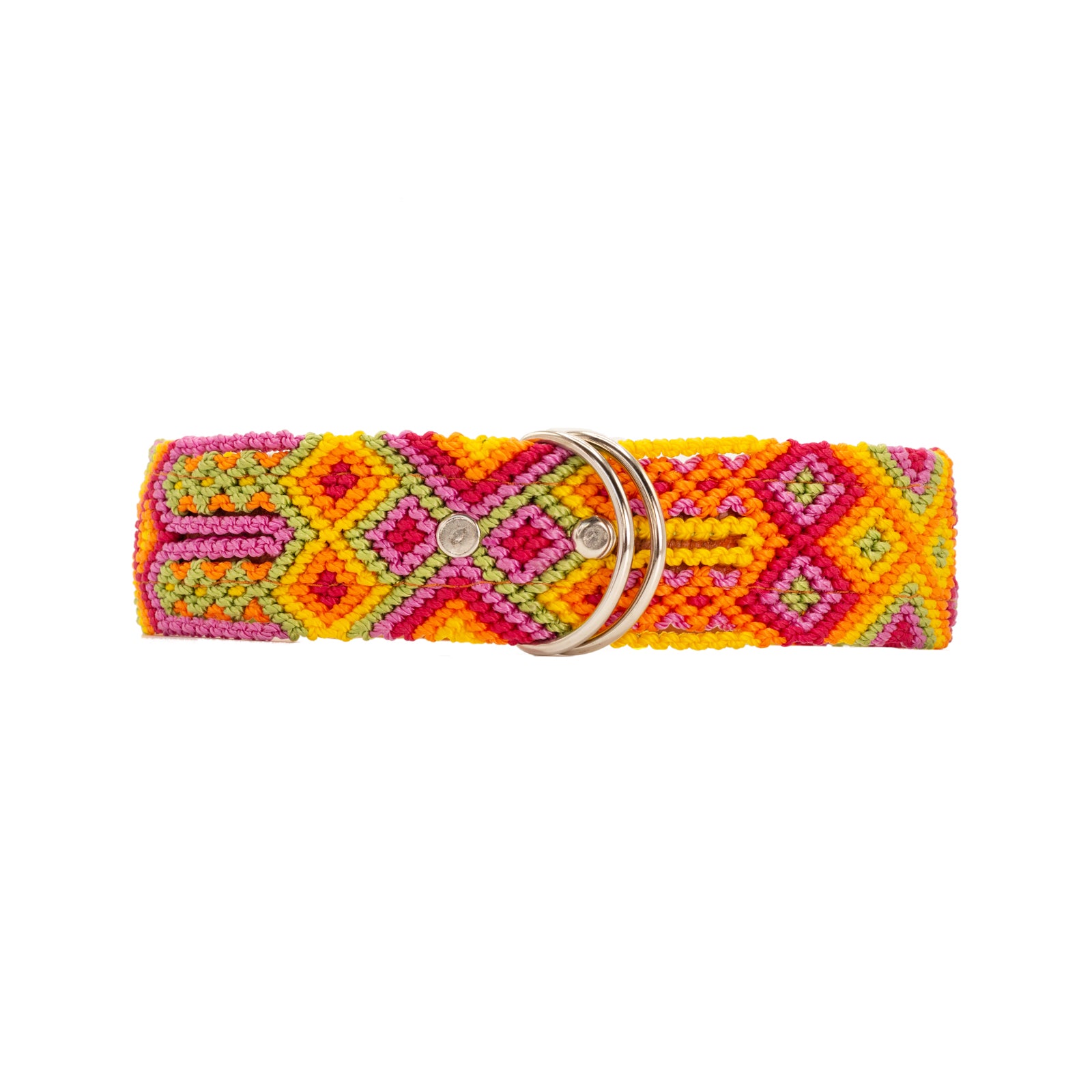 Handwoven dog collar featuring intricate knotwork